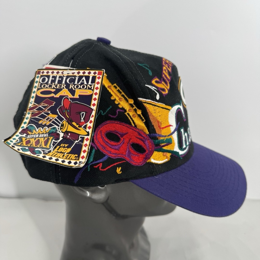 Vintage Green Bay Packers Super Bowl XXXI Snapback Hat Logo Athletic Deadstock - Picture 3 of 10